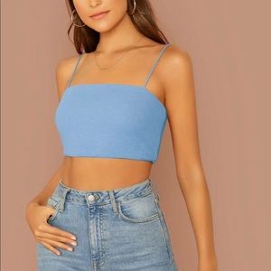 Blue crop top